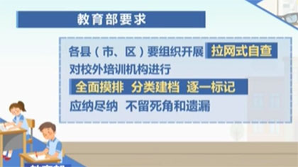 教育部：11月15日前形成各地區(qū)校外培訓(xùn)機構(gòu)底數(shù)